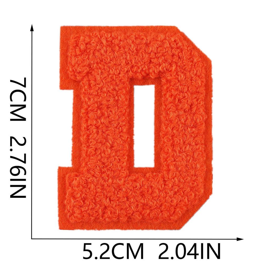 Xiao Tian Colorful 7cm Chenille A-Z Alphabet Embroidered Cloth Patch for Bags