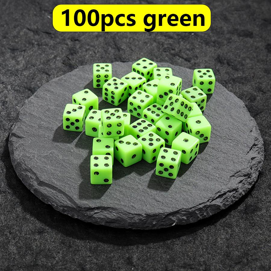 100pcs 8mm Mini Dice Square Angle Points Assorted Colors Durable Party Game Accessories for Tabletop Point Games Casino JXB