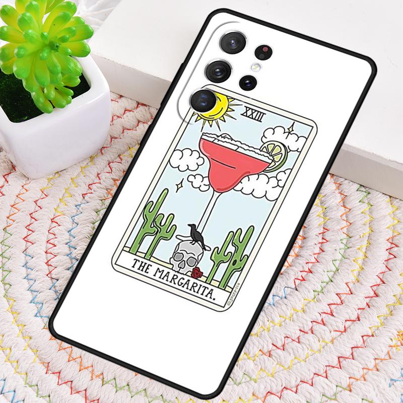CAKE COFFEE The Boba Tarot Card Phone Case for Samsung Galaxy Note 10 Pro S26 Ultra S23 S24 FE S25 S21 S22 PLUS Shockproof Cove