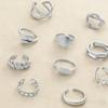 10pcs Set Vintage Hip Hop Geometric Ring Sets for Women Men Female Exaggerated Adjustable Ring Finger Rings Y2K Jewelry Gift
