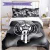 Set Biancheria da Letto Stampata Calcio Marocco 3 Pezzi Set Copriletto Accogliente Traspirante come Regalo per Inaugurazione Casa Vacanze