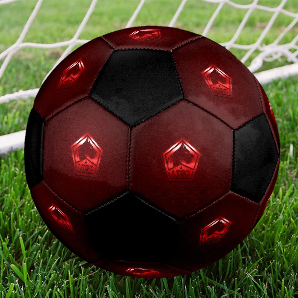 LOSC Lille Soccer Ball Colorful All Ages Machine Stitched PVC Competition Ready Durable High-Bounce.SIZE5