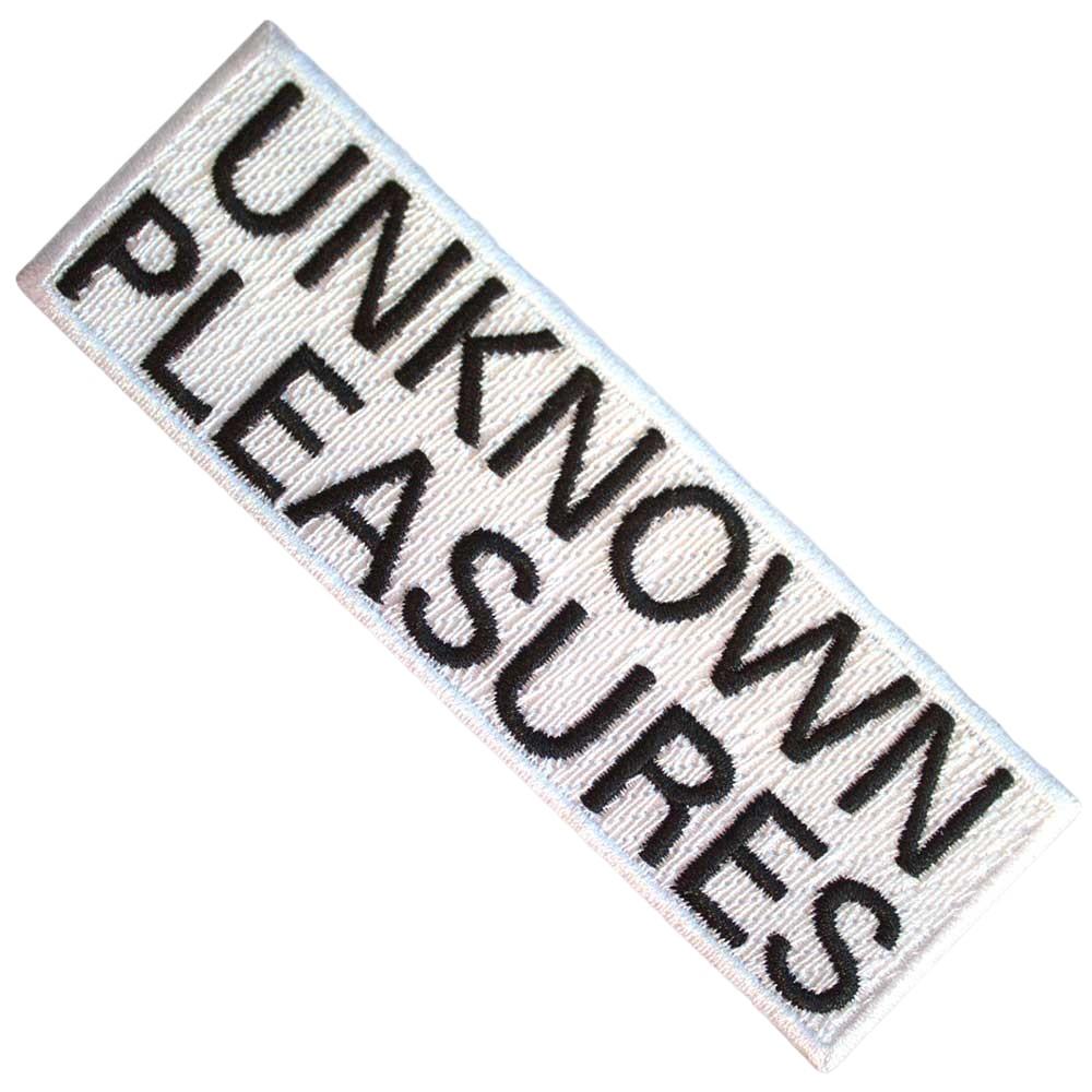 Joy Division Unknown Pleasures Woven Text Iron On Patch