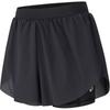 Asics Womens Reflective Night Vision Breathable Comfortable Woven Two-In-One Sports Shorts Women Shorts Black 2012D249-001