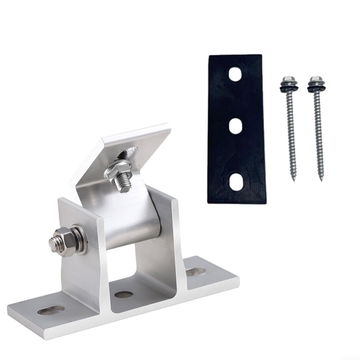 Adjustable Solar Panel Mounting Bracket Kits RV Motorhome Roof Rotatable Elevation Angle Aluminum Alloy Support Mounting Set as photo