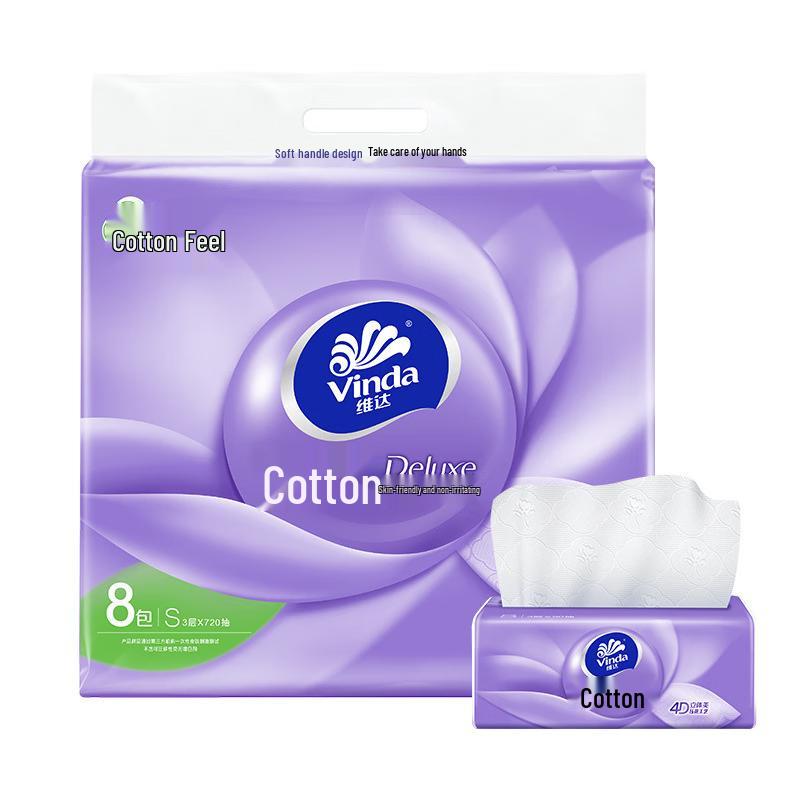 Vinda 3-Ply Soft Pack Facial Tissues