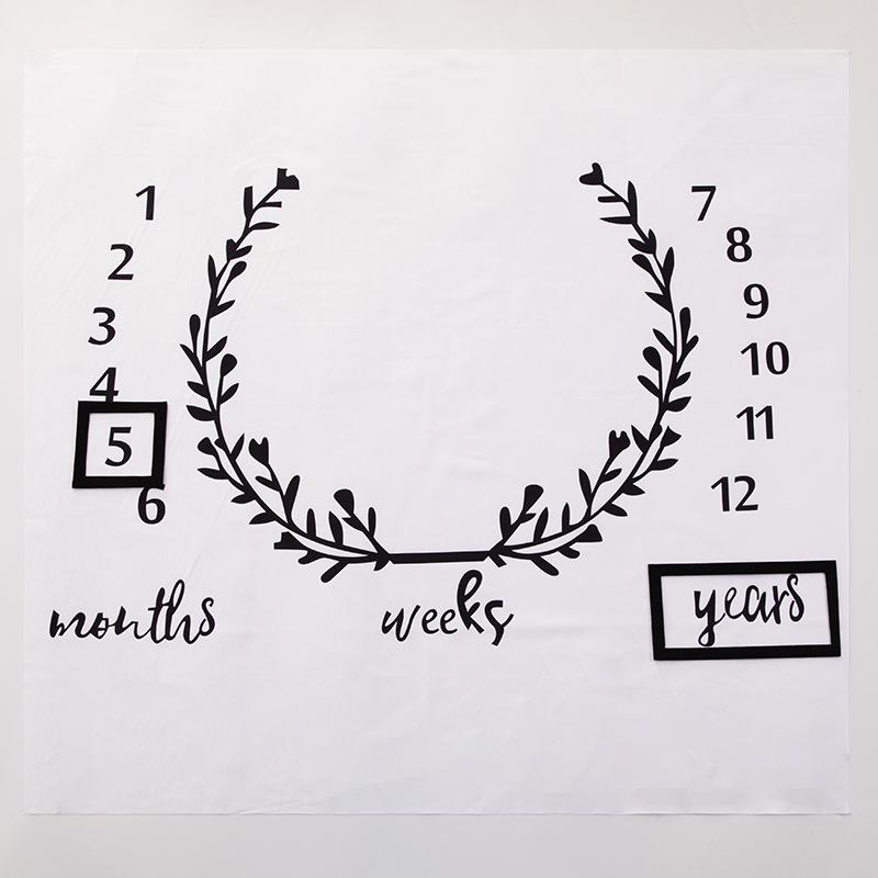 Creative Baby Milestone Photo Blanket – Posing Prop with Number Background for Photography