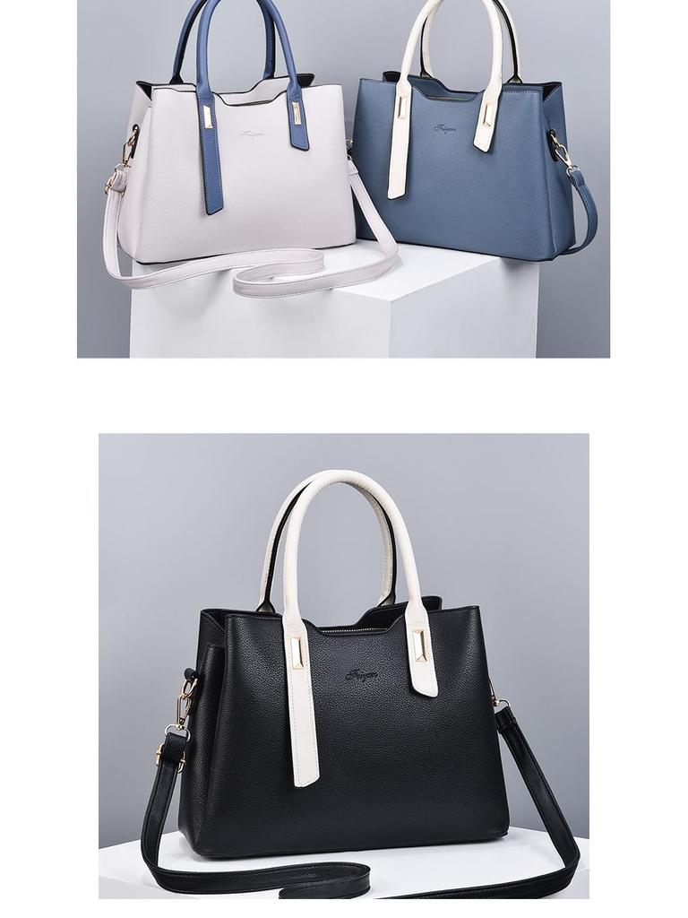 Women's Large Capacity Multi-layer Shoulder and Crossbody Bag - European and American Fashionable, Simple Style