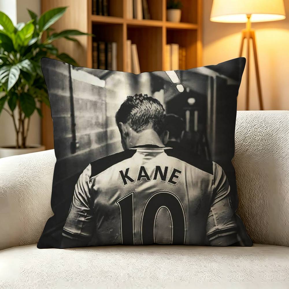 EEngland National Team Captain Harry Kane Pillow Case Square DoubleSided Sofa Cushion Cover Bedroom Bedside Pillow