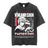 Anime Vinland Saga Thorfinn Karlsefni Thors Tricou Spălat Bărbați Femei Modă Casual Bumbac Vintage Tricouri Supradimensionate Streetwear