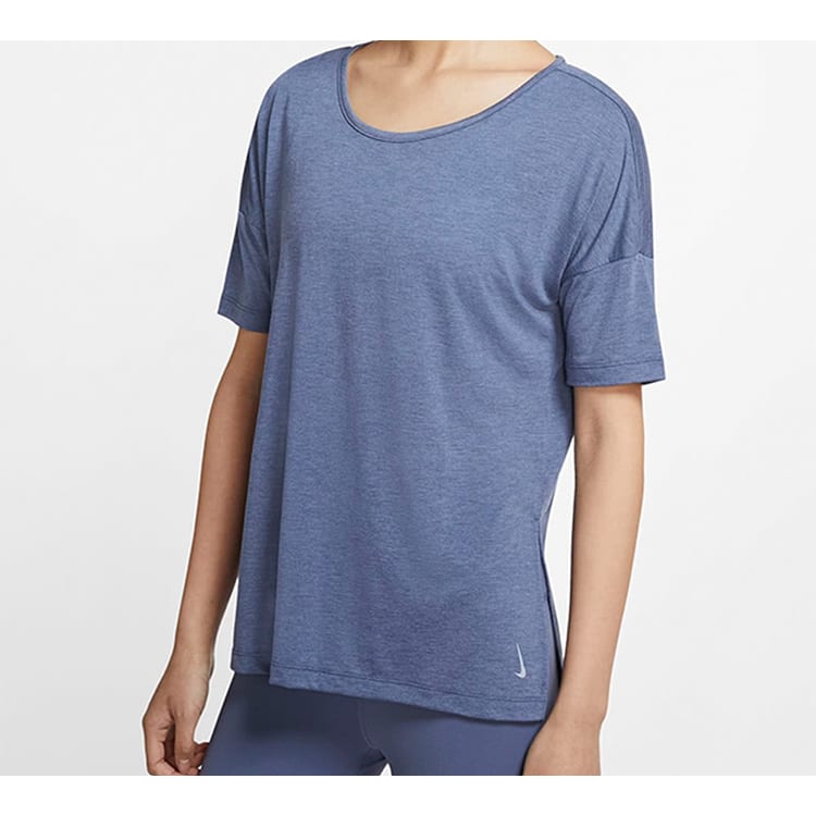 Nike T Shirts Women's Blue Crew Neck Moderate Other CJ9327-491