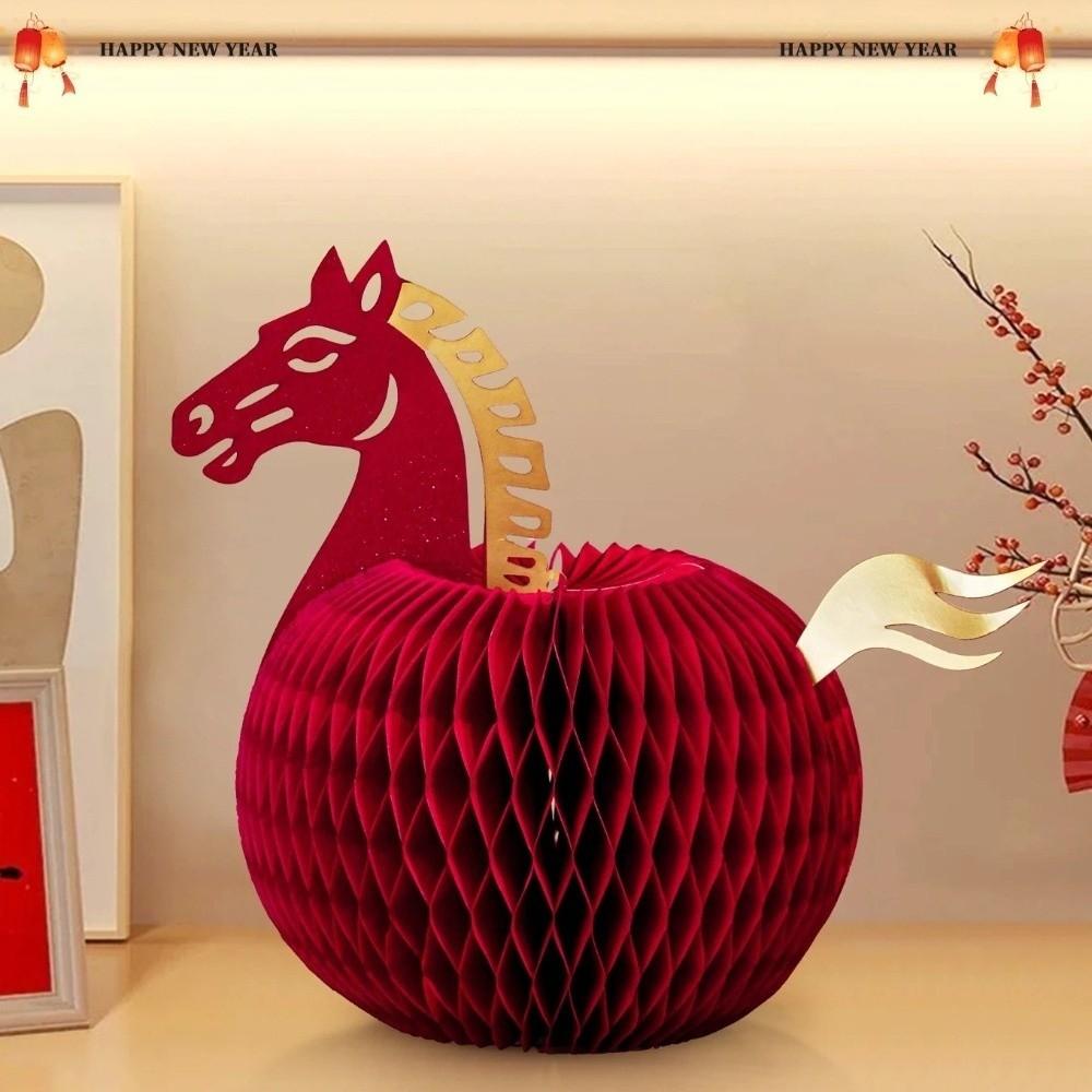 Horse Decoration Paper Horse Ornament Chinese New Year Festival Horse Sculpture Spring Festival