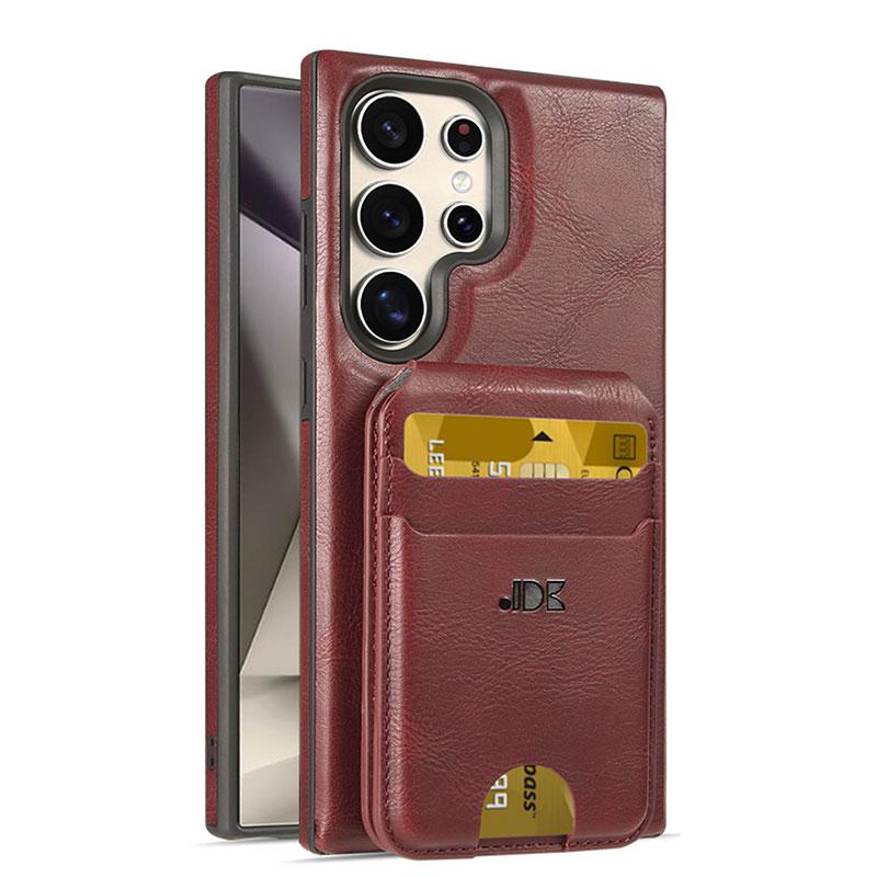 

Magnetic Wallet Detachable Leather Case For Samsung Galaxy S24 Ultra S23 Plus 5G Bracket 2 in 1 Card Holder Mobile Phone Cover S24Ultra червоний