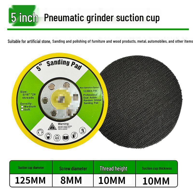 Pneumatic Grinder Sandpaper Discs with Holes: 2", 3", 4", 5" Self-Adhesive Polishing & Suction Cup.