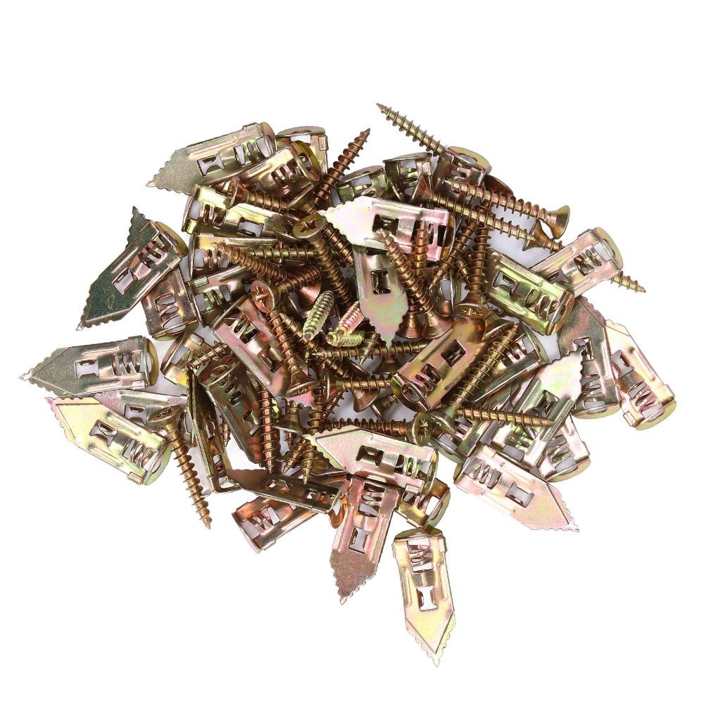40pcs Upgraded Drywall Anchors Zinc Plated Steel Screw Anchor Metal Anchors Wall Hanging