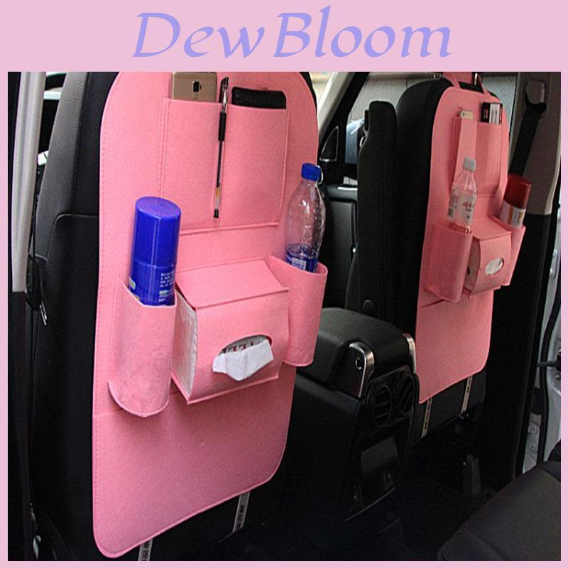 Elegant Black Auto Car Seat Back Organizer With Multi-pocket Storage For Effortless Organization