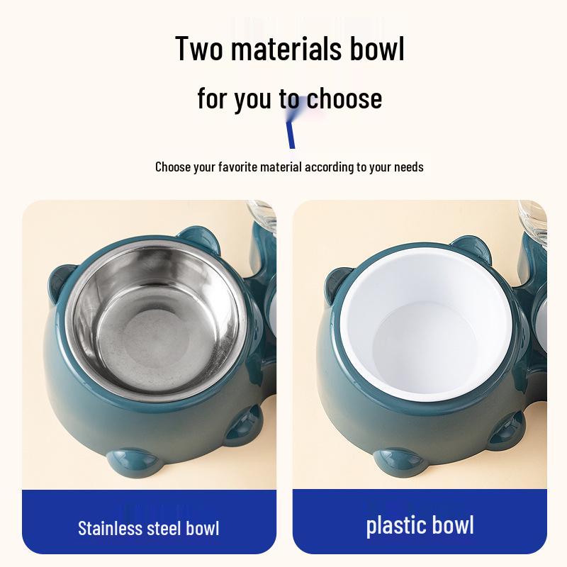 Pet Bowl: 2-in-1 Cat & Dog Feeding and Water Bowl