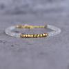 Natural Moonstone Bracelet Rainbow Moonstone Silver Bead Bracelets for Women Silver Handmade Bracelet for Her Bridesmaid Gifts for Her