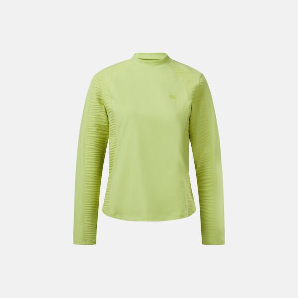 Kolon SporTs Mock Neck Crop T shirT jkTbs25112lgr