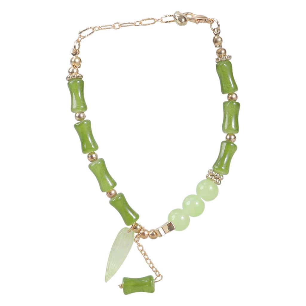 Chinese Style Simulated Bamboo Bracelet Bamboo Joint Bracelet Charm Bracelet Resin Material Wrist Jewelry for Daily Wear