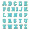 Gold Edged Glitter Embroidery Letter Cloth Patches - DIY Iron-on Clothing Decoration.