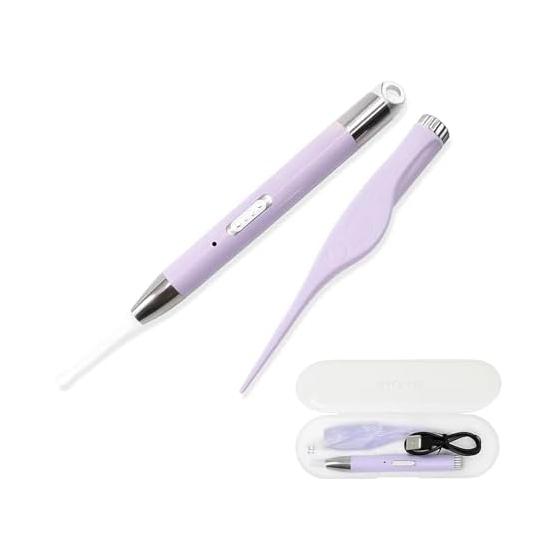MILASIC Glowing Ear Pick with Tweezers, USB Rechargeable, Silicone Material, For Children and Adults, Can See Deep Into the Ears, Includes Storage