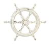 Nautical Style White Wood Ship Wheel Maritime Wall Home Décor 15994 BX-I2UB-FBK8
