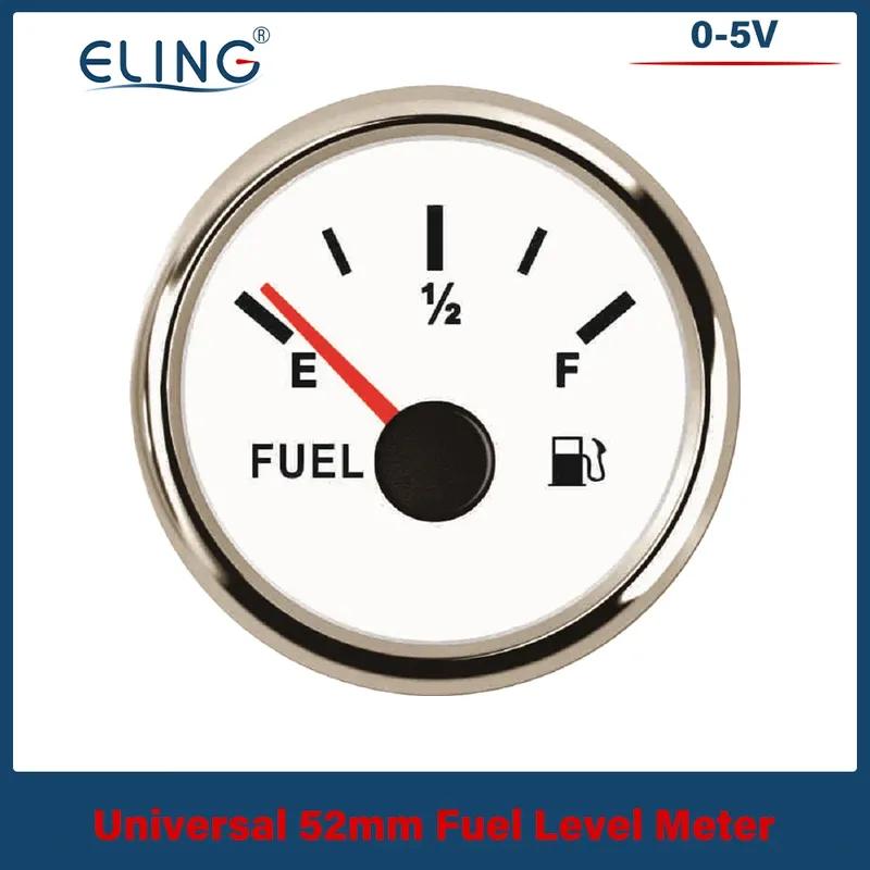 ELING 52mm (2'') Signal 0-5V Fuel Level Gauge Fuel Gauge with Red Backlight Working Volt 12V 24V for Car Boat VAN