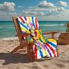 Custom Name Ultra-Soft Beach Towel with The Wiggles Theme,Ideal for Pool - Camping, Diving - Perfect Travel Essential, Vibrant Beach Towel.