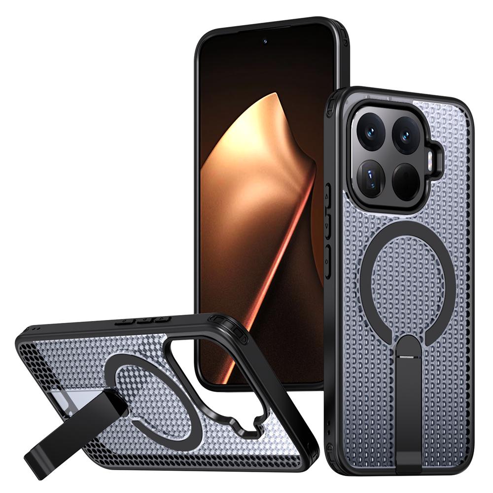 KEYSION Hollow Heat Dissipation Magnetic Case for Xiaomi 17T Pro 5G Cooling Hide Stand Shockproof Phone Cover for Xiaomi 17T 5G