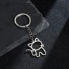 Unique Animal Pendant Keychain Stainless Steel Jewelry Gift Ornament For Women Best Friend Souvenir Birthday