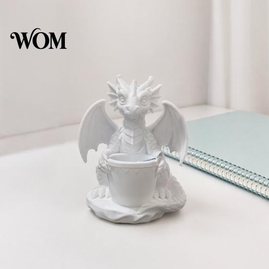 Drainage Flowerpot with Built-in Holes, 3D Printed Dragon Shape Pen Outdoor Flower Pot Holder, for Small Green Plants Tale Plant