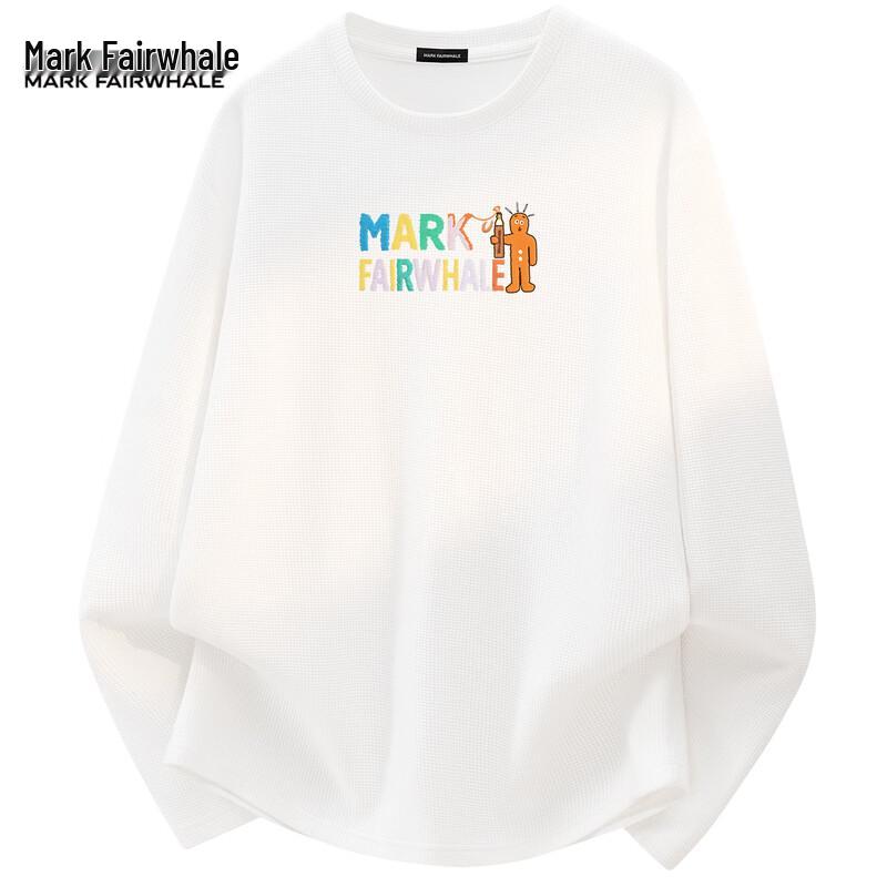 Mark Fairwhale Unisex Heavyweight Waffle Knit Long Sleeve Round Neck T-Shirt