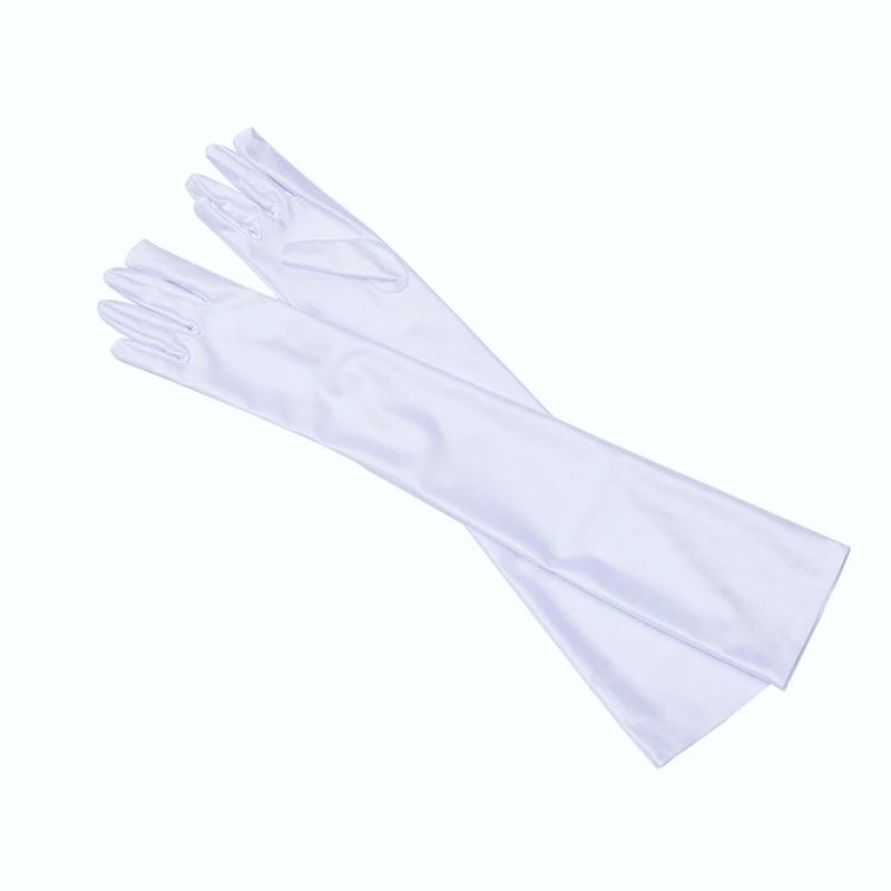 1 Paar Sexy Handschuhe Klassische Damen Schwarz Abendparty Abschlussballhandschuhe Oper Stretch Satin Lange Fäustlinge Fahrhandschuhe Sonnenschutzärmel