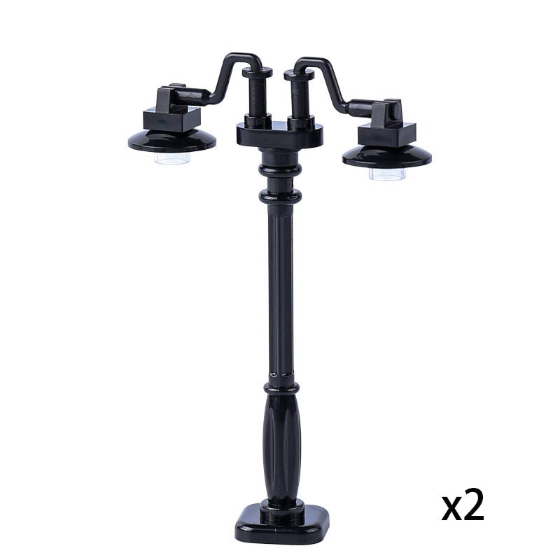MOC Bricks Toys Model Compatible MOC Parts Bricks City Street Lamp Building Block Lamp with Halloween Bat Lamp