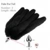 Sexy Multi Taile False Fox Tail with Separable Metal Butt Plug Anal Sex Toys for Couple BDSM Role Play Adult Products