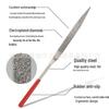Diamond Grit Shaping Files Set: Electroplated Flat & Round Files for Woodworking