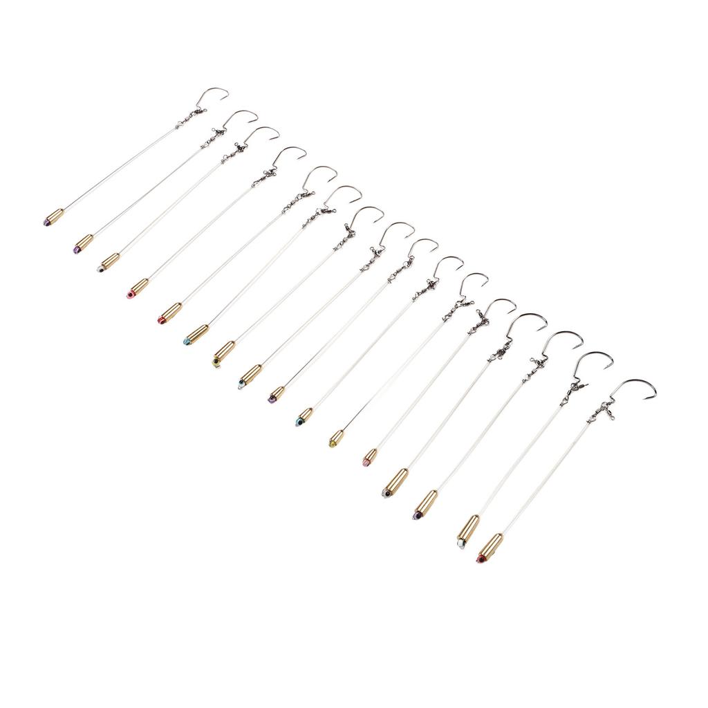 Fishing Rig Set with Weight Fish Eye Bead Robust Lightweight Corrosion Resisting Sea Fishing Barb Hook Rig Set