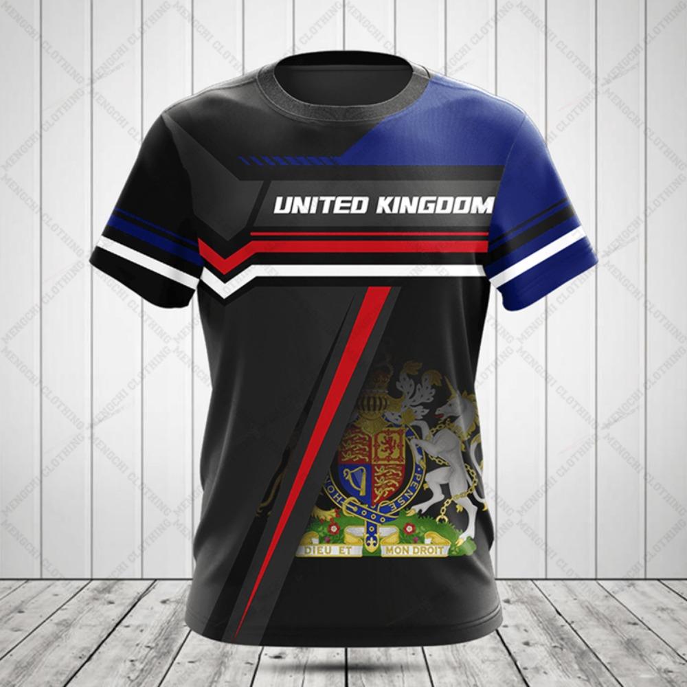 Customize England Football Tees Summer Cool Sportswear For Men Oversized Loose Jersey O-neck Short Sleeve T-shirts Daily Tops