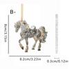 Running Horse Acrylic Decorative Pendant Holiday Christmas Tree 2026 New Year 2D Flat Xmas Pendant Ornament Party Supplies
