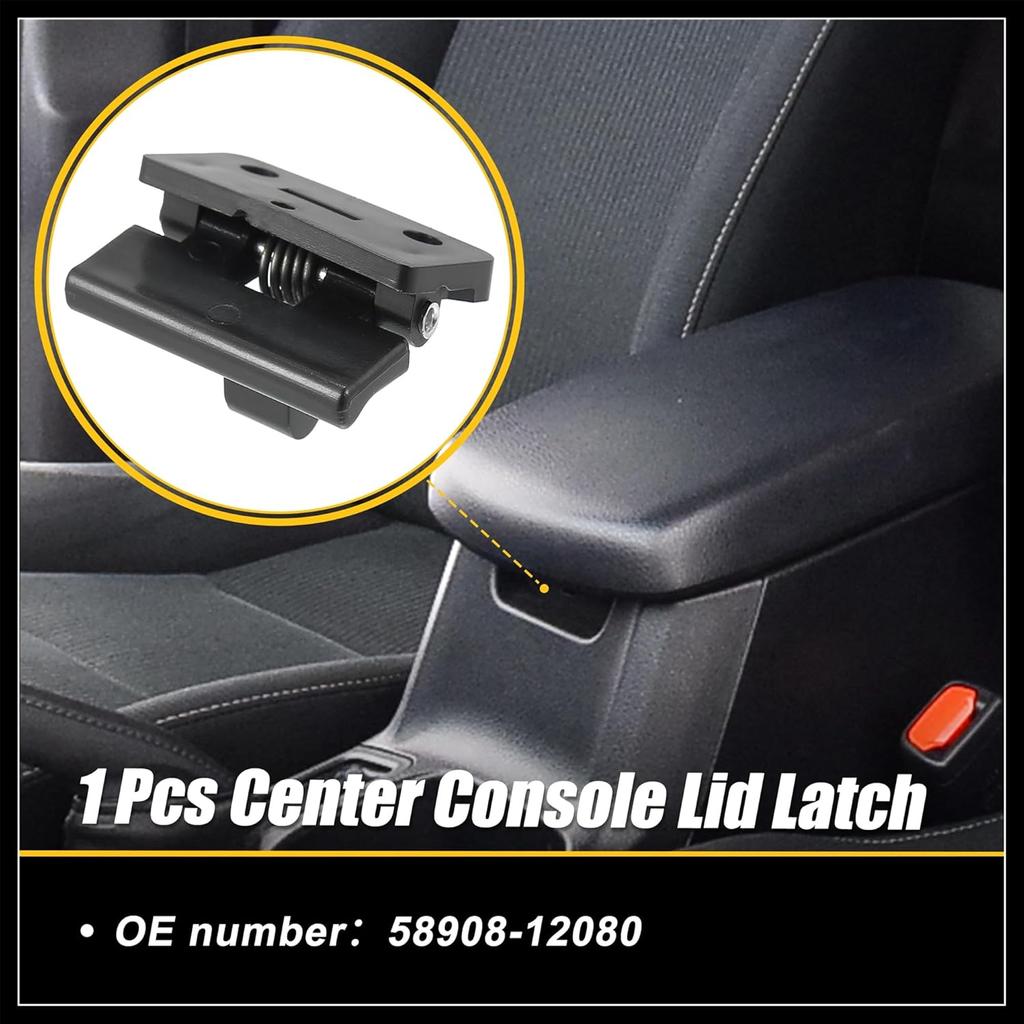 Center Console Lid Latch for Toyota RAV4 4Runner Camry Corolla Avalon Prius Armrest Lid Latch Cover 58908-12080 58908-32020 Middle Console Latch Door