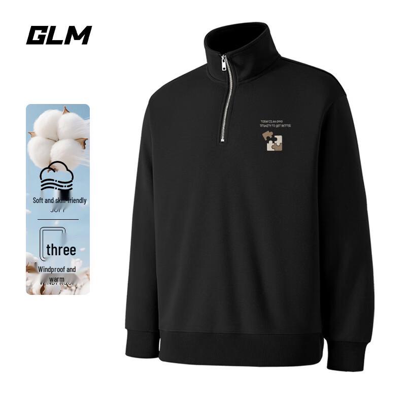

GLM Men s Half-Zip Stand Collar Sweatshirt L