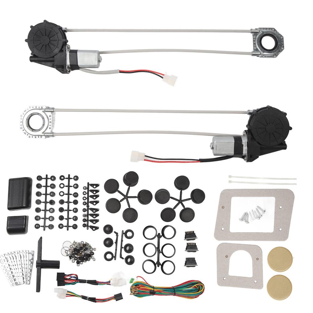 Electric Power Window Lift Regulator Conversion Kit for 2 Door Car Trunk Pickup DC12V