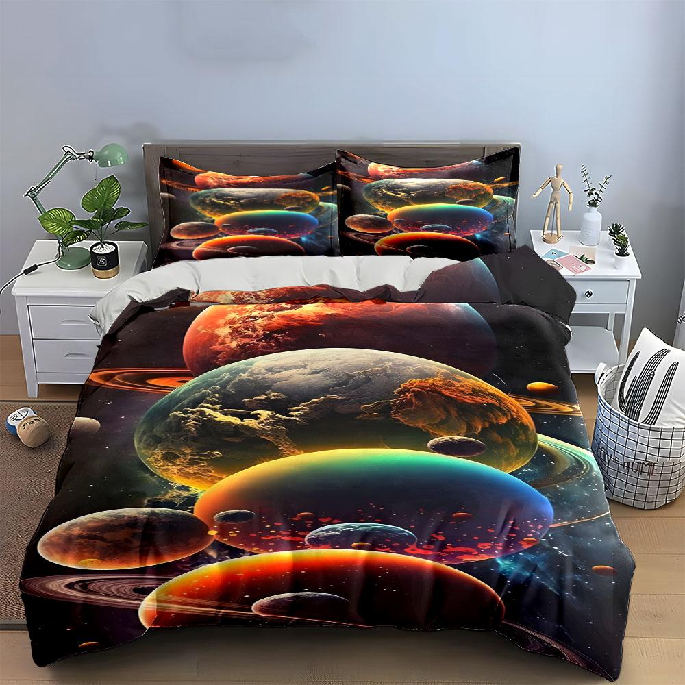 Planets and Outer Space. Bedding Sets Duvet Cover Sets Duvet Covers Pillowcases(1 * Duvet Cover 2 * Pillowcases Without Duvet Insert)
