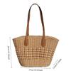 1pcs Hollow Woven Women's Shoulder Bag Commuter Handbag Beach Vacation Handbag Reusable Shopping Grocery Bag