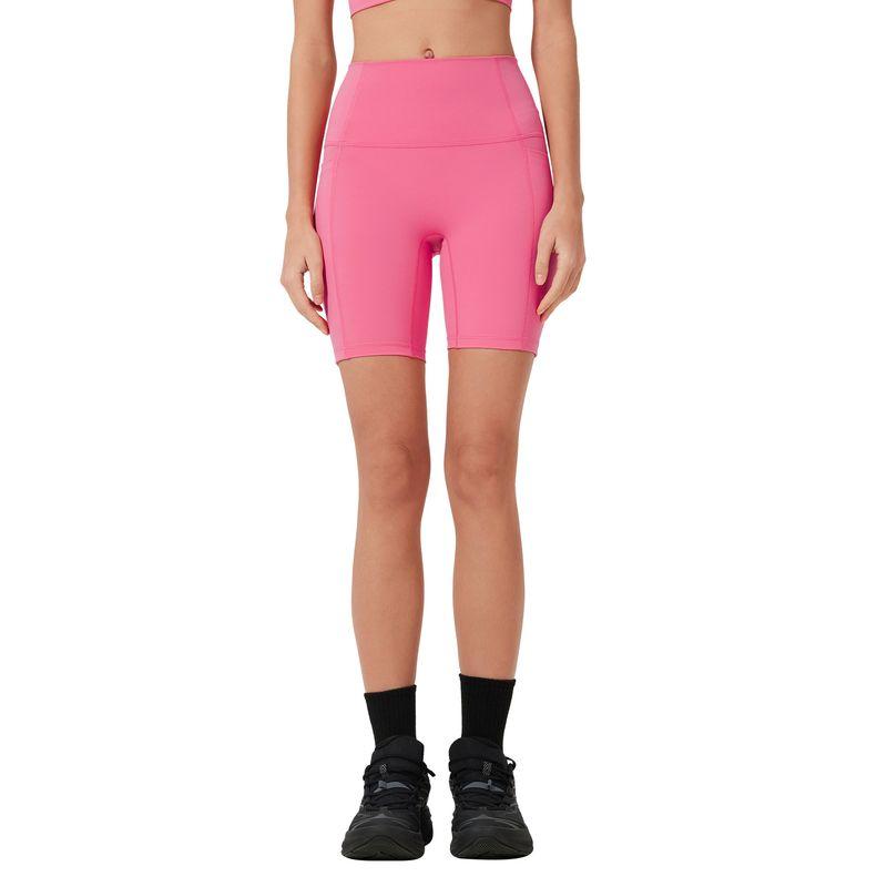 Lu Same Sports Shorts Women's High Waist Hip Lifting and Belly Contracting Side Pocket Nude Feel Shaping No T-Line Yoga Shorts