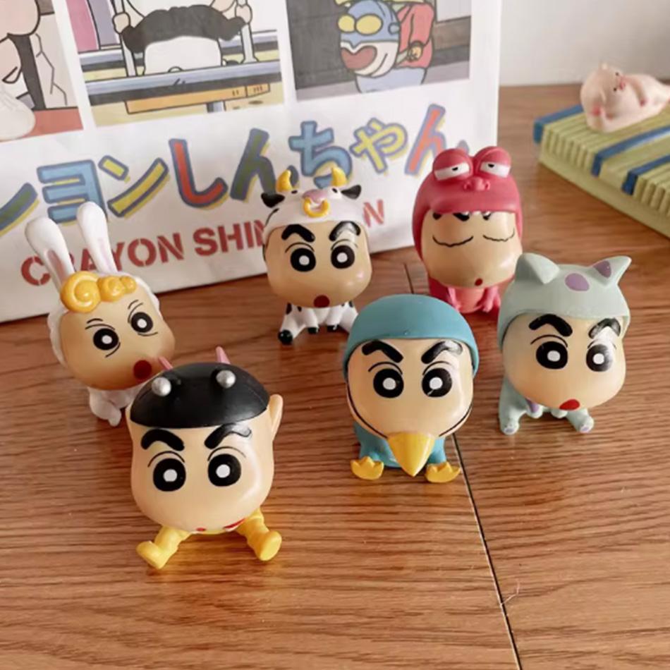 1 Set Crayon Shin Chan Actionfigur Cartoon Japanische Kawaii Figuren Sammlerstücke Film Zubehör Spielzeug Geschenke Für Kinder