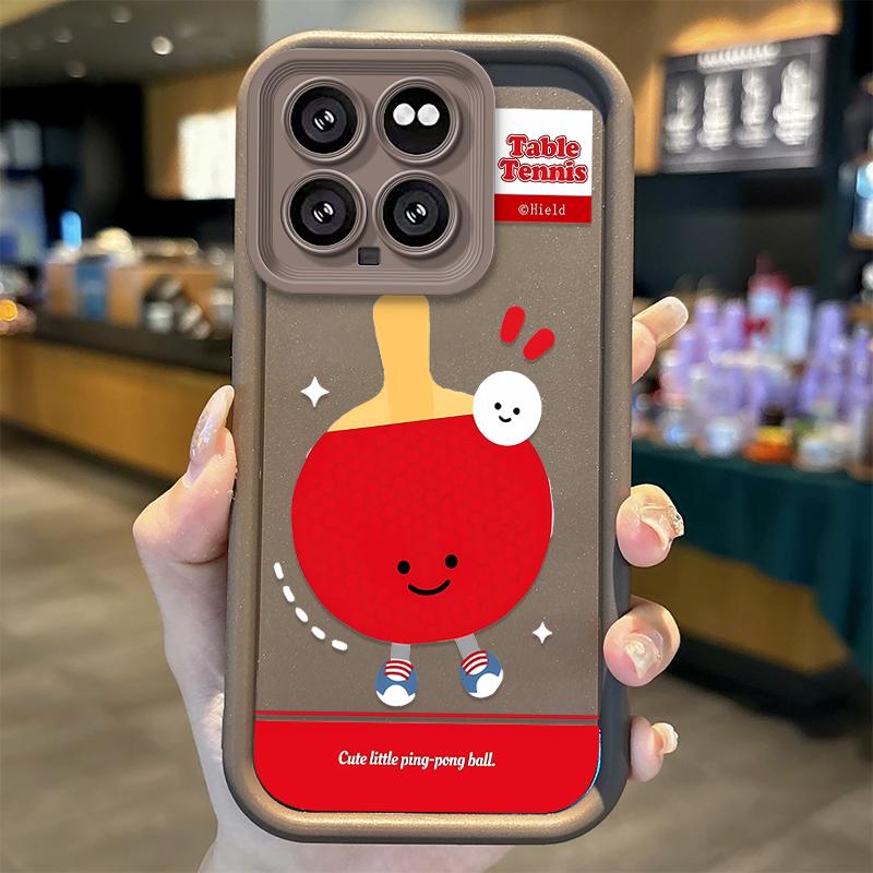 Cute Table Tennis Cartoon TPU Phone Case for XiaoMi 14 13 12 11T Pro 13 12 11 Lite Poco F6 F5 X5 X3 Pro Silicone Shockproof Case
