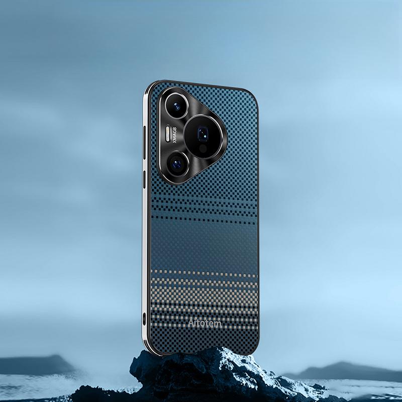 

Подходит для чехла для телефона Huawei Pura70pro, Тканый из углеродного волокна P60 Воздушная подушка Ударопрочность 50, Полный пакет 40, Модный для мужчин и женщин Huawei P50