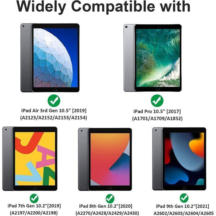 Coque + Verre Trempé - E.F.Connection - pour iPad 10,2" (2019/2020/2021) avec Porte-Stylet - Fraise